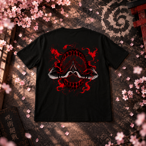 Cursed Sakura Japanese Graphic T-Shirt