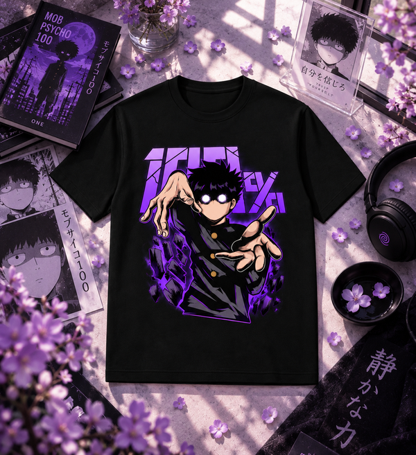 Mob Psycho 100 Purple Graphic T-Shirt